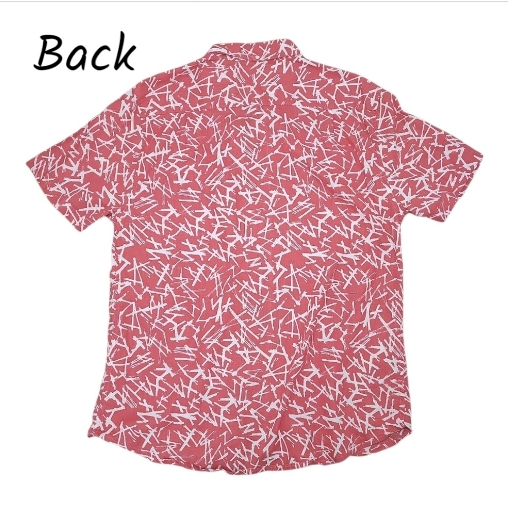 Onia Linen/Cotton Blend Short Sleeve Vacation Camp Shirt Size Large - Picture 8 of 11